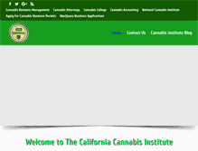 Tablet Screenshot of californiacannabisinstitute.com